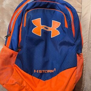 Under Armour Storm Backpack in Blue and Orange